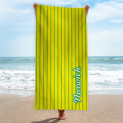 Norwich - Stripes - Microfibre Retro Beach Towel - 150cm x 75cm