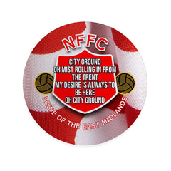 Nottingham City Ground Song - Football Coaster - Square Or Circle