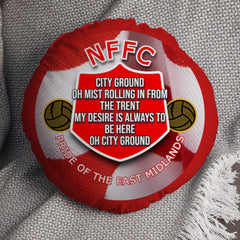 Nottingham City Ground Song - Football Legends - Circle Cushion 14inch