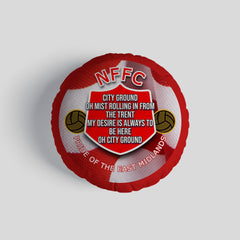 Nottingham City Ground Song - Football Legends - Circle Cushion 14inch