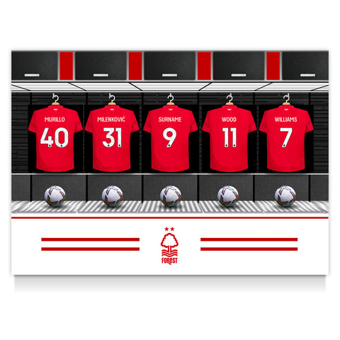 Nottingham Forest Personalised Poster - Dressing Room