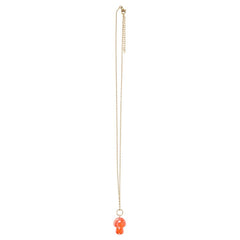 Orange Aura Mushroom Necklace Greeting Card
