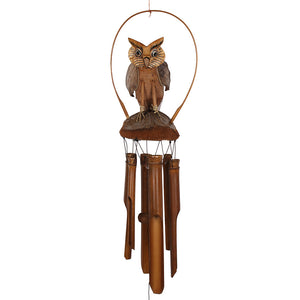 Owl Bamboo Windchime