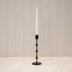 Large Black Metal Single Candle Stick