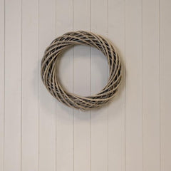 Grey Round Thick Willow Wreath