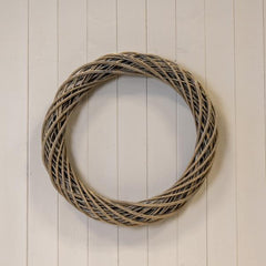 Grey Round Thick Willow Wreath