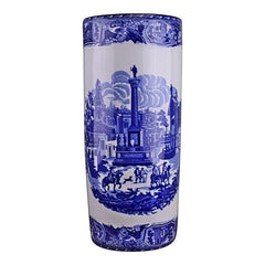 Umbrella Stand Vintage Blue & White Townscape Design