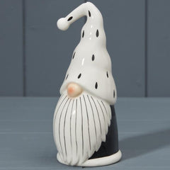 Black and White Ceramic Santa