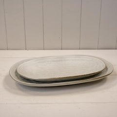 Satchville Stoneware Large Oval Plate