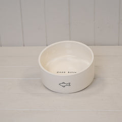 Ceramic Pet Bowl with Fish Design.