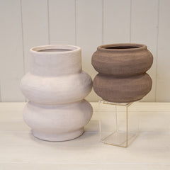 Brown textured Stone Sculptured Vase