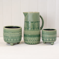 Green Ceramic Jug