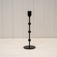 Large Black Metal Single Candle Stick