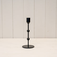 Medium Black Single Metal Candle Stick