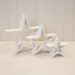 Set of Three Wooden Stars