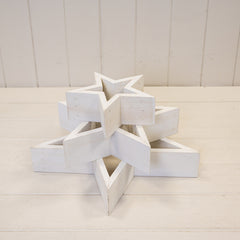 Set of Three Wooden Stars