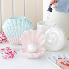 Pearlescent Spiral Shell Oil Burner