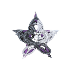 Pentagram Dragon Hanging Ornament by Anne Stokes