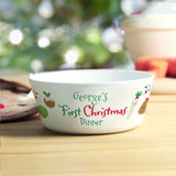 Personalised 1st Christmas Dinner Plastic Bowl