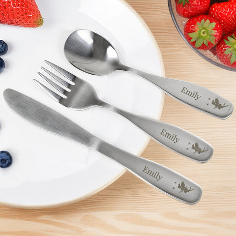 Personalised 3 Piece Fairy Cutlery Set