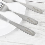 Personalised 3 Piece Teddy Cutlery Set