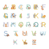 Personalised Animal Alphabet Plastic Cutlery