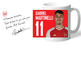 Personalised Arsenal FC Martinelli Autograph Mug