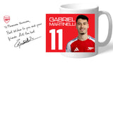 Personalised Arsenal FC Martinelli Autograph Mug