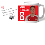 Personalised Arsenal FC Odegaard Autograph Mug