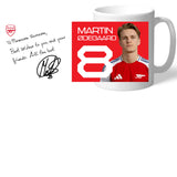 Personalised Arsenal FC Odegaard Autograph Mug