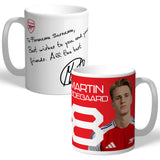 Personalised Arsenal FC Odegaard Autograph Mug