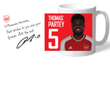 Personalised Arsenal FC Partey Autograph Mug