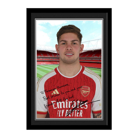 Personalised Arsenal FC Smith-Rowe Autograph Photo Framed