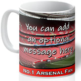 Personalised Arsenal Mug - Shirt And Message Cup