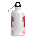 Personalised Arsenal Sports Water Bottle Aluminium With Carabiner 400ml
