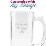 Personalised Arsenal Tankard Glass With Gift Box