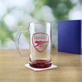 Personalised Arsenal Tankard Glass With Gift Box