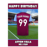 Personalised Aston Villa Birthday Card