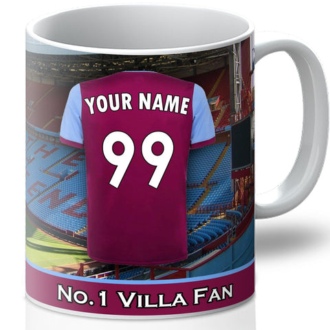 Personalised Aston Villa Mug - Shirt And Message Cup