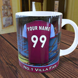 Personalised Aston Villa Mug - Shirt And Message Cup