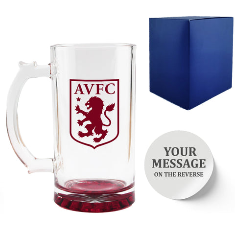 Personalised Aston Villa Tankard Glass With Gift Box