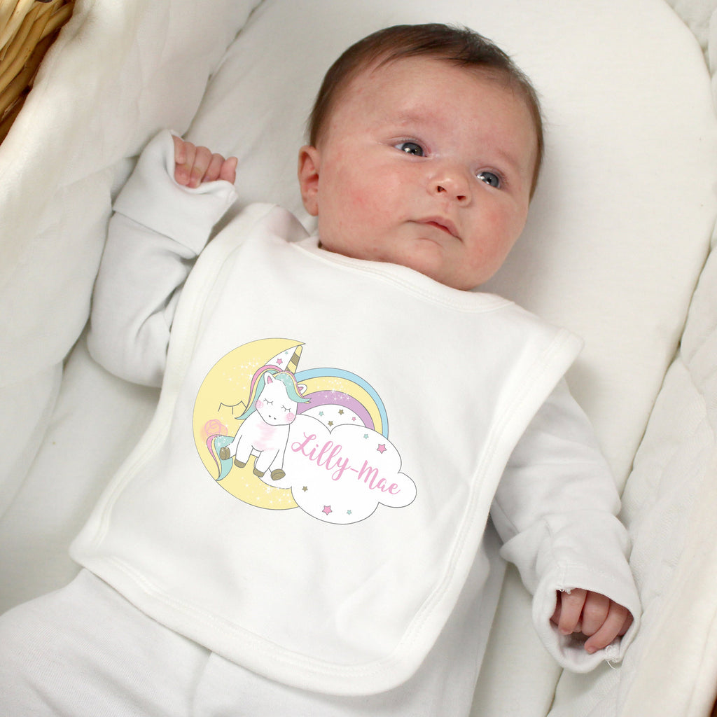 Personalised Baby Unicorn Bib