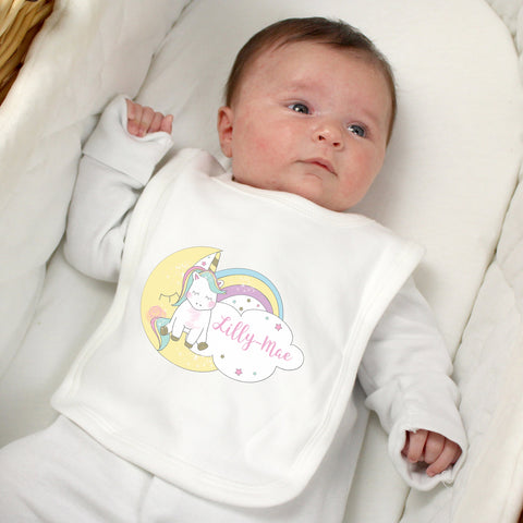 Personalised Baby Unicorn Bib