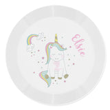 Personalised Baby Unicorn Plastic Plate