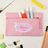 Personalised Ballerina Pink Pencil Case