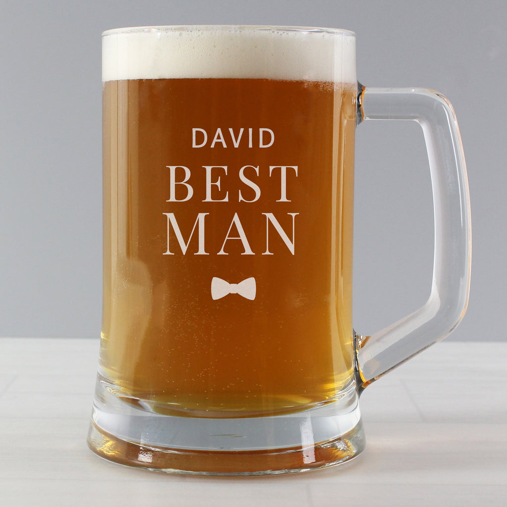 Personalised Best Man Pint Stern Tankard