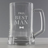 Personalised Best Man Pint Stern Tankard