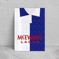 Personalised Blackburn - 1992 Home Shirt - A4 Metal Sign Plaque - Frame Options Available