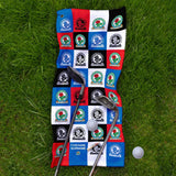 Personalised Blackburn Rovers Golf Towel - Chequered