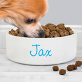 Personalised Blue Name 14cm Medium Pet Bowl